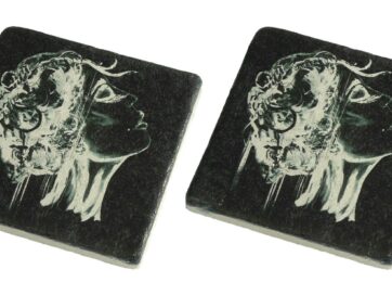 Glasunderlägg Limestone "Satisfaction Inverted" (4-pack)