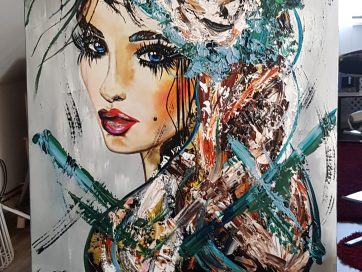 Halvoriginal "Hippie Dream" 80x100 cm